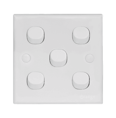 CASABLANCA 10Amp. 5Gang 1Way Switch White