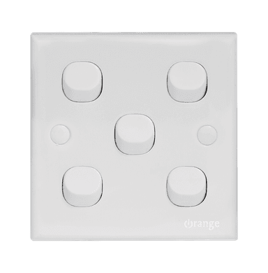 CASABLANCA 10Amp. 5Gang 2Way Switch White