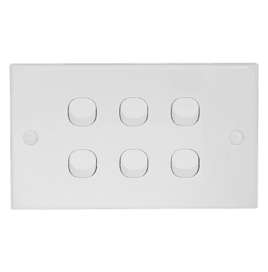 CASABLANCA 10Amp. 6Gang 2Way Switch White