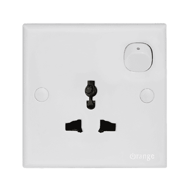CASABLANCA 13Amp. Single Multi Switched Socket Outlet White