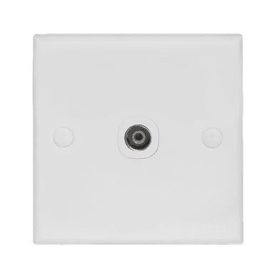 CASABLANCA 1Gang TV Co-Axial Outlet (75 Ohm) White