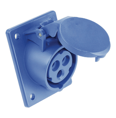 ATLANTIS CEE Series 32Amp. 400V IP44 3P+N+E Sloping Flange Socket 50/60Hz - 6h