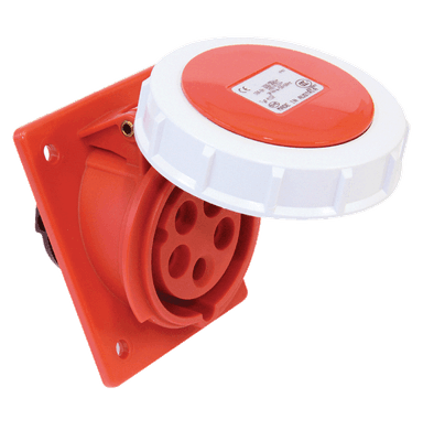 ATLANTIS CEE Series 16Amp. 400V IP67 3P+E Sloping Flange Socket 50/60Hz - 6h