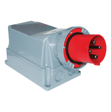 ATLANTIS CEE Series 125Amp. 400V IP67 3P+N+E Wall Mounted Plug 50/60Hz - 6h