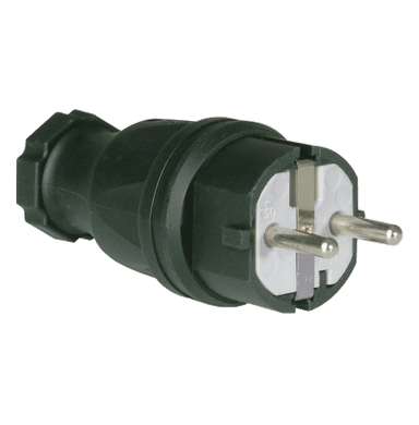 ATLANTIS CEE Series 16Amp. 250V IP44 Schuko Rubber Plug 50/60Hz