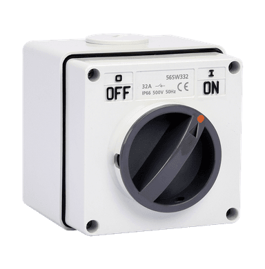 ATLANTIS 56Series 32Amp. 250V IP65 2Pole Surface Mounted Rotary Switch