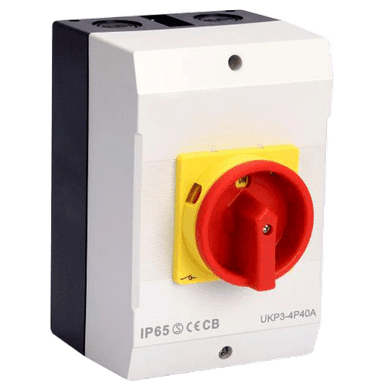 ATLANTIS 56Series 80Amp. 230-440V IP65 3Pole Surface Mounted Isolating Switch Metal