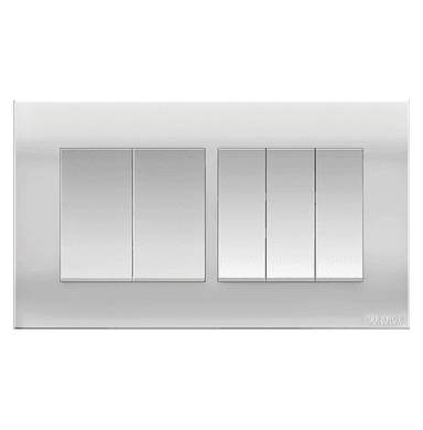 AKOYA 16Amp. 5Gang 2Way Switch White with White Surround