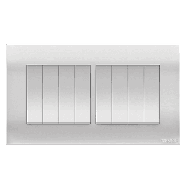 AKOYA 16Amp. 8Gang 1Way Switch White with White Surround