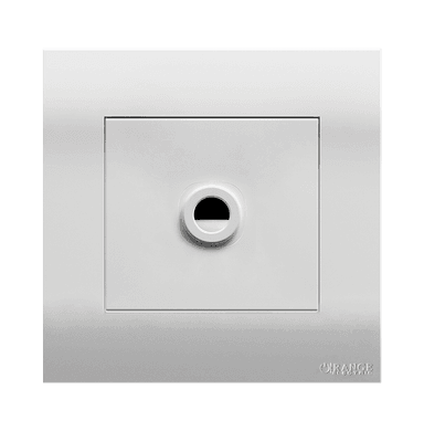 AKOYA 1Gang 25Amp Flex Outlet White with White Surround