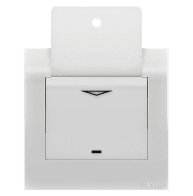 AKOYA 16Amp. Electronic Key Card Switch White with White Surround