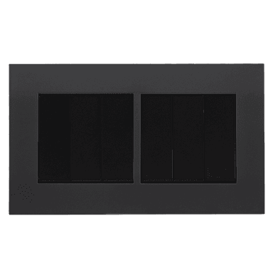 AKOYA 16Amp. 6Gang 2Way Switch B/Matte with GM/Matte Surround