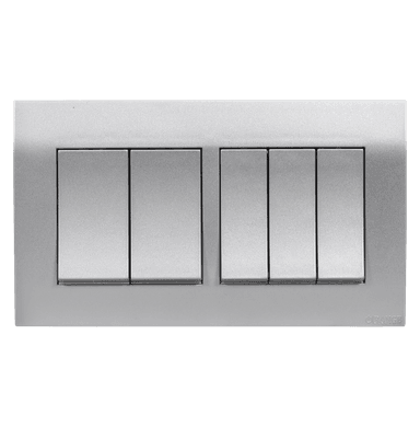 AKOYA 16Amp. 5Gang 2Way Switch S/Matte with S/Matte Surround