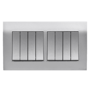 AKOYA 16Amp. 8Gang 2Way Switch S/Matte with S/Matte Surround