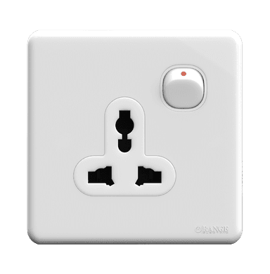 ENIGMA 13Amp. Single Multi Switched Socket Outlet Classic White (British Standard)