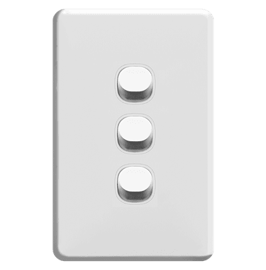 ENIGMA 16Amp. 250V a.c. 3Gang 2Way Vertical Classic White (Australian Standard)