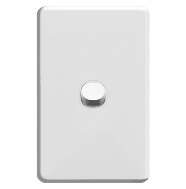 ENIGMA 16Amp. 250V a.c. 1Gang 2Way Vertical Slim Classic White (Australian Standard)