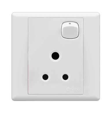 MONACO 5Amp. Single Switched Socket Outlet White with WH/Surround
