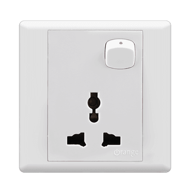 MONACO 13Amp. Single Multi Switched Socket Outlet White with WH/Surround