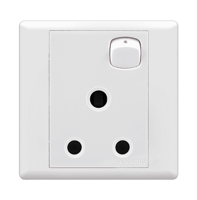 MONACO 15Amp. Single Switched Socket Outlet White with WH/Surround