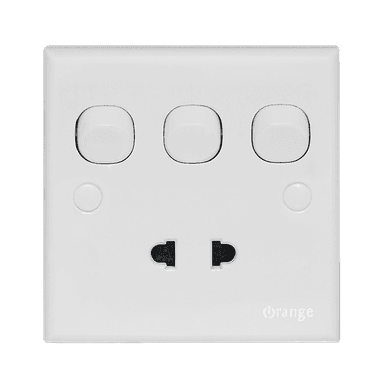 CASABLANCA 3Gang +2 Pin Socket Outlet White