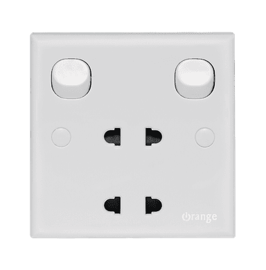 CASABLANCA 2Gang +2-2 Pin Socket Outlet White