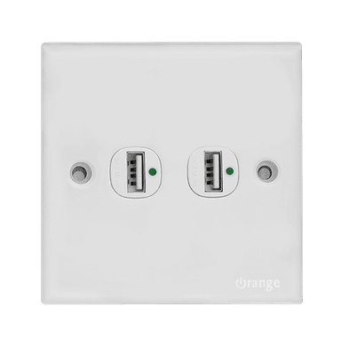 CASABLANCA 2.1Amp. 2Gang Type-A USB Charger Outlet White