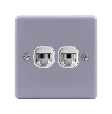 METAL CLAD 2Gang 8Wire 8Contact Data Socket Outlet with Mnt./Box