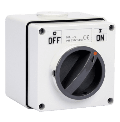 ATLANTIS 56Series 16Amp. 250V IP65 2Pole Surface Mounted Rotary Switch