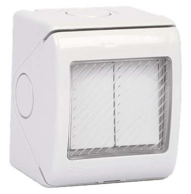 ATLANTIS 56Series 13Amp. 250V IP55 2Gang 1Way Surfce Mounted Switch