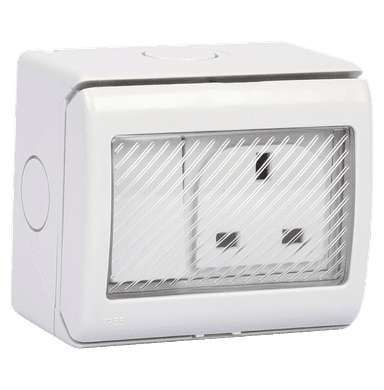 ATLANTIS 56Series 13Amp. 250V IP55 1Gang Surface Mount Switched Socket Outlet