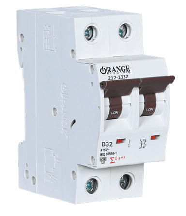 SIGMA 32Amp. 2Pole, Type B, 415V, 6kA MCB