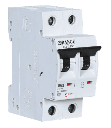 SIGMA 63Amp. 2Pole, Type B, 415V, 6kA MCB