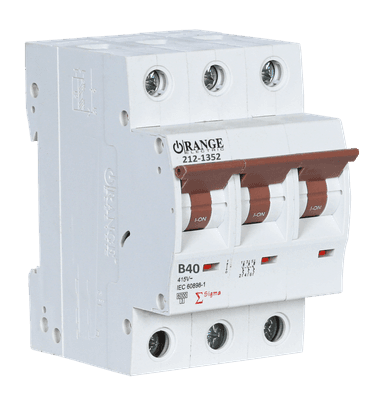 SIGMA 40Amp. 3Pole, Type B, 415V, 6kA MCB