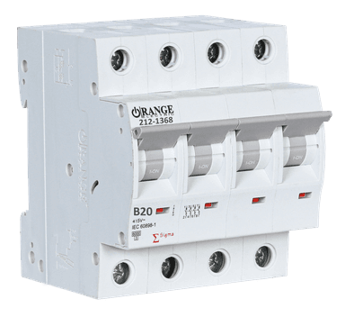 SIGMA 20Amp. 4Pole, Type B, 415V, 6kA MCB