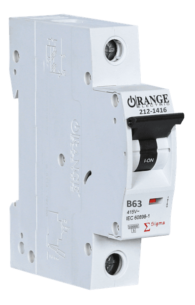 SIGMA 63Amp. 1Pole, Type B, 230/400V, 10kA MCB