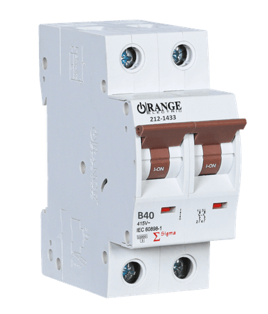 SIGMA 40Amp. 2Pole, Type B, 400V, 10kA MCB