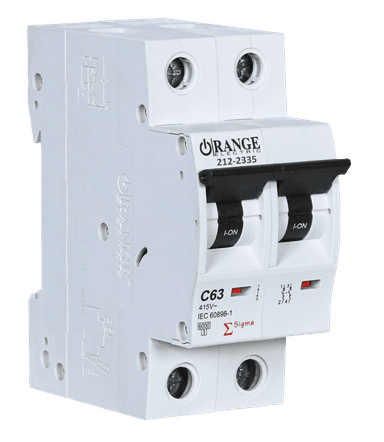 SIGMA 63Amp. 2Pole, Type C, 415V, 6kA MCB