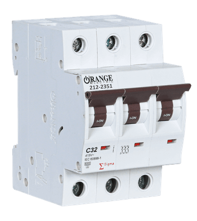 SIGMA 32Amp. 3Pole, Type C, 415V, 6kA MCB