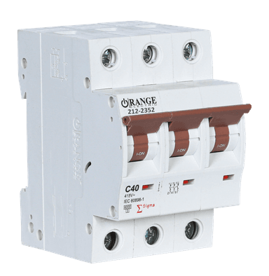 SIGMA 40Amp. 3Pole, Type C, 415V, 6kA MCB