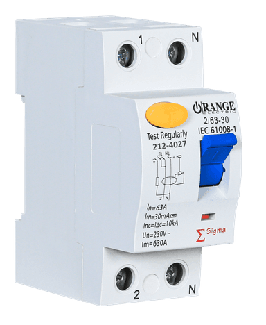 SIGMA 63Amp. 2Pole 30mA, 230V RCCB