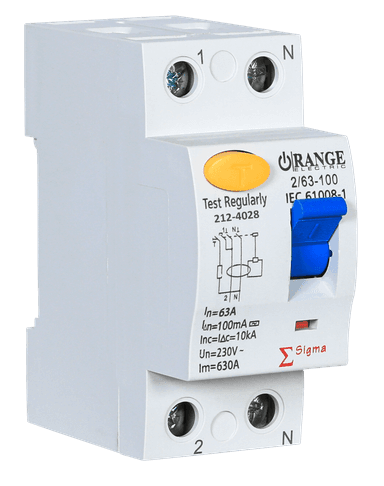 SIGMA 63Amp. 2Pole 100mA, 230V RCCB