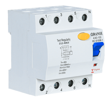 SIGMA 40Amp. 4Pole 100mA, 400V RCCB