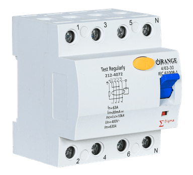 SIGMA 63Amp. 4Pole 30mA, 400V RCCB
