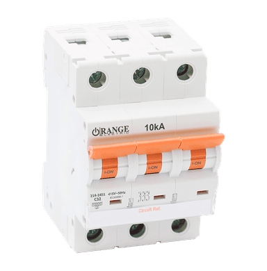 10KA 32Amp. 3Pole, Type C, 415V, 10kA MCB