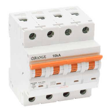 10KA 25Amp. 4Pole, Type C, 415V, 10kA MCB