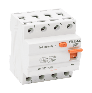10KA 63Amp. 4Pole 300mA, 240V RCCB